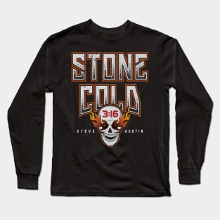 Stone Cold Steve Austin Fire Skull Long Sleeve T-Shirt